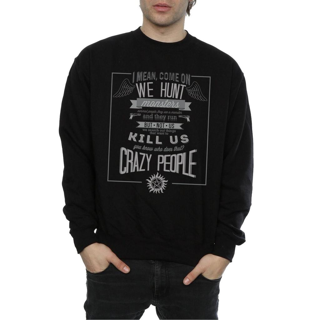 Supernatural Mens Crazy People Sweatshirt