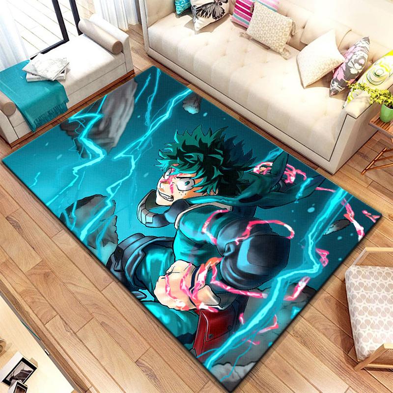 Anime carpet My hero science printed area carpet Living room Bedroom floor mat Kitchen Non slip Matte Mat Children's Bedroom Mat