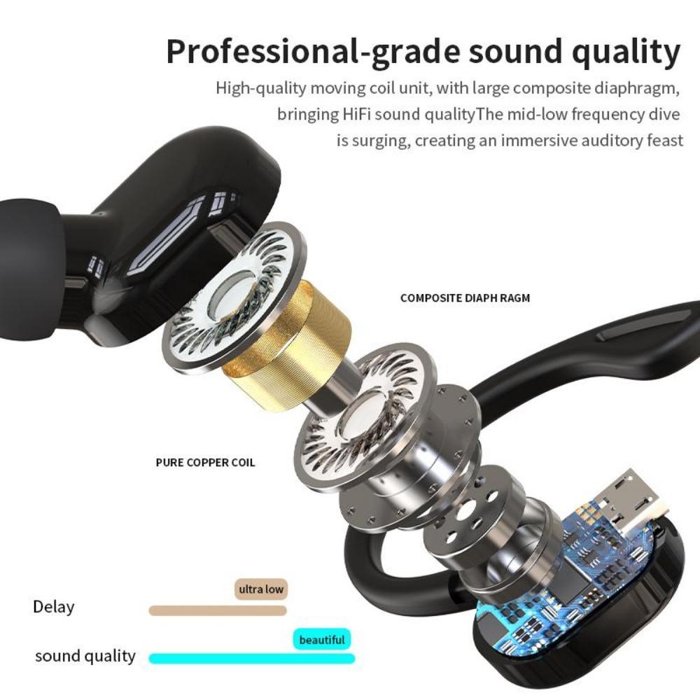 New Bluetooth Headset Fashion Lightweight Wireless Sports Running Headset