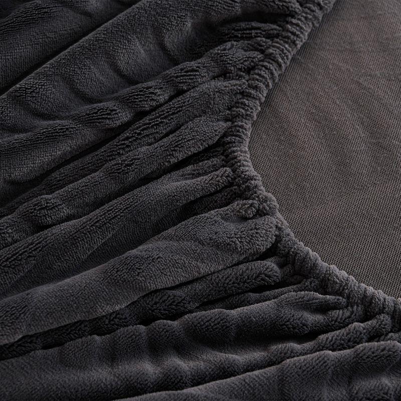 Warm Fleece Elastic Fitted Bed Sheet Thermal Winter Sheets Mattress Topper Protector Cover for Single Couple Double Bedsheet