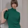 PLAYBOO Cashmere Blend Short Sleeve Knit Forest Green