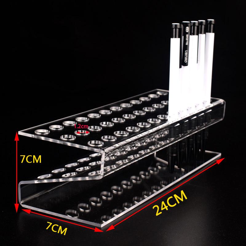 Clear Acrylic Neutral Pen Holder Eyebrow Pencil Display Stand Ballpoint Pen Storage Rack Shelf Supermarket Store Display Stand