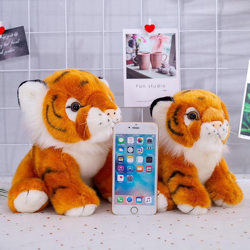 Large Plush Simulation Tiger Pillow for Children – Little Tiger Doll Zoo Gift