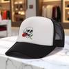 Skull Rose Graphic Trucker Hat Unisex Adjustable Polyester Casual Mesh Cap for Adults