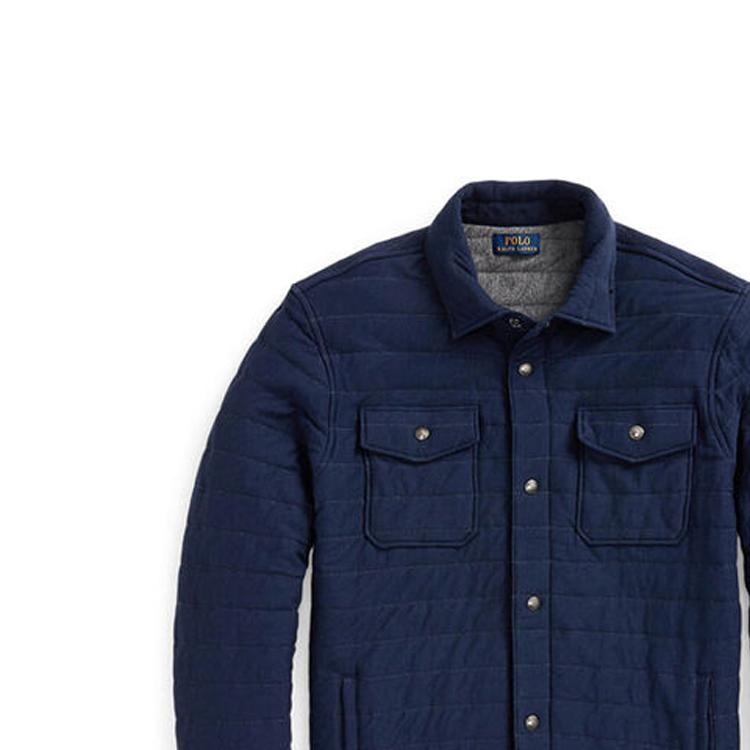 Polo Ralph Lauren FW23 Solid Color Single-Breasted Collar Long Sleeve Jacket Men Jacket Navy-Blue 710880324-001