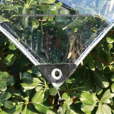 Przezroczysta plandeka przeciwdeszczowa z PVC - Pogrubiona wodoodporna osłona do uprawy kwiatów