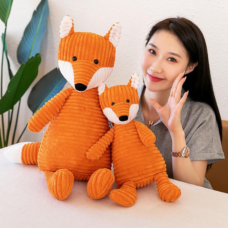 Cute Striped Little Fox Doll Plush Toy Hug Fox Doll Children'S Soothing Ragdoll Birthday Gift