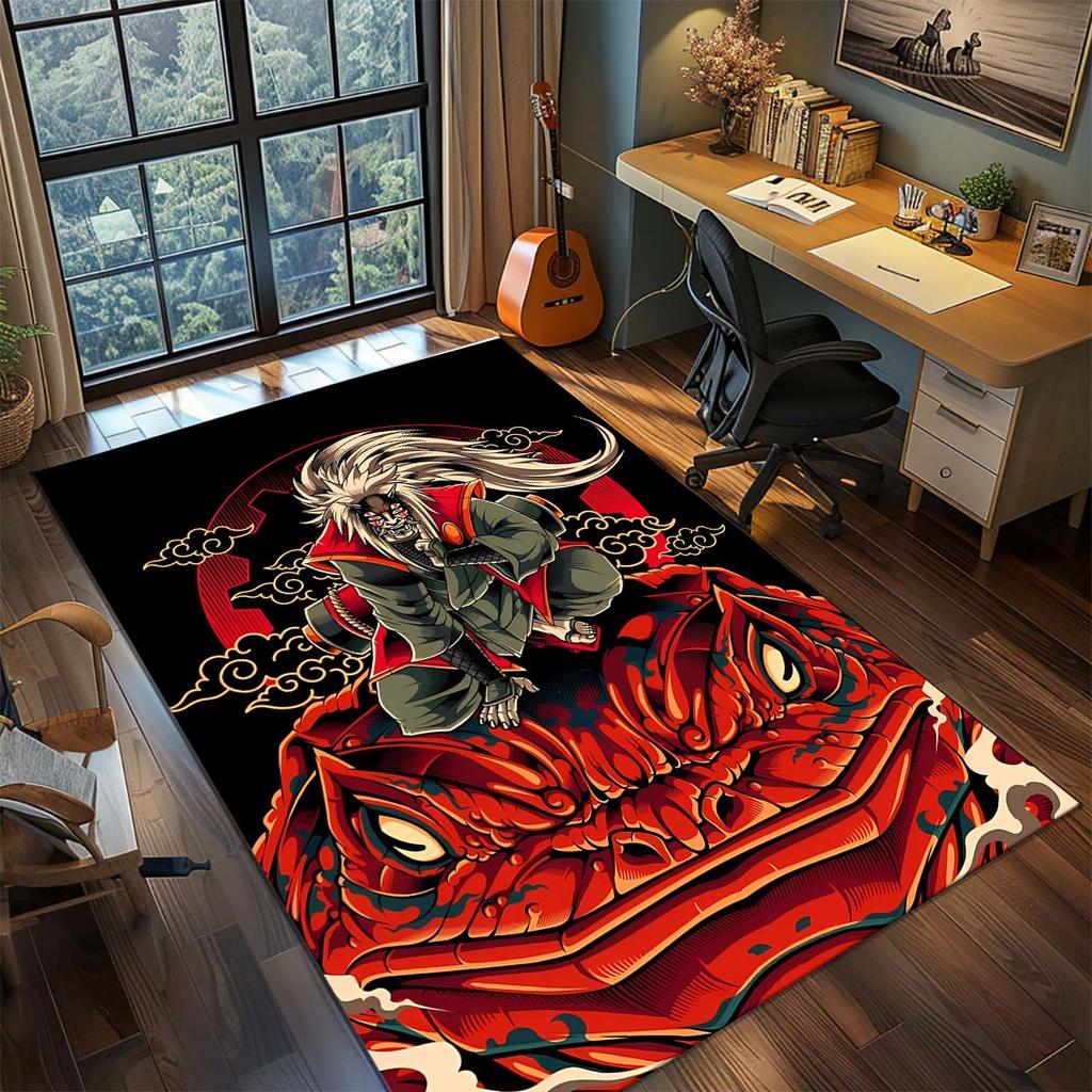Naruto Anime Rug Carpet Large Area Rug Non Slip Washable Floor Mat Gamer Room Bedroom Home Decor -QJY