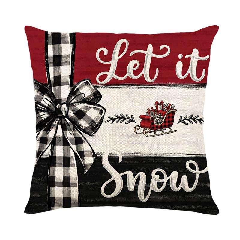 Christmas pillow cover digital printing cushion Christmas theme sofa pillow
