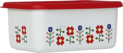 Fuji Enamel Mysa Deep Square Container M Red MY-DM.R