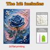 Crystal Pearl Painting 5D DIY Frame Decoration Painting Blue Rose Home Wall Decoration Transparent Pearl Gemstone Painting Picture Art Crafts