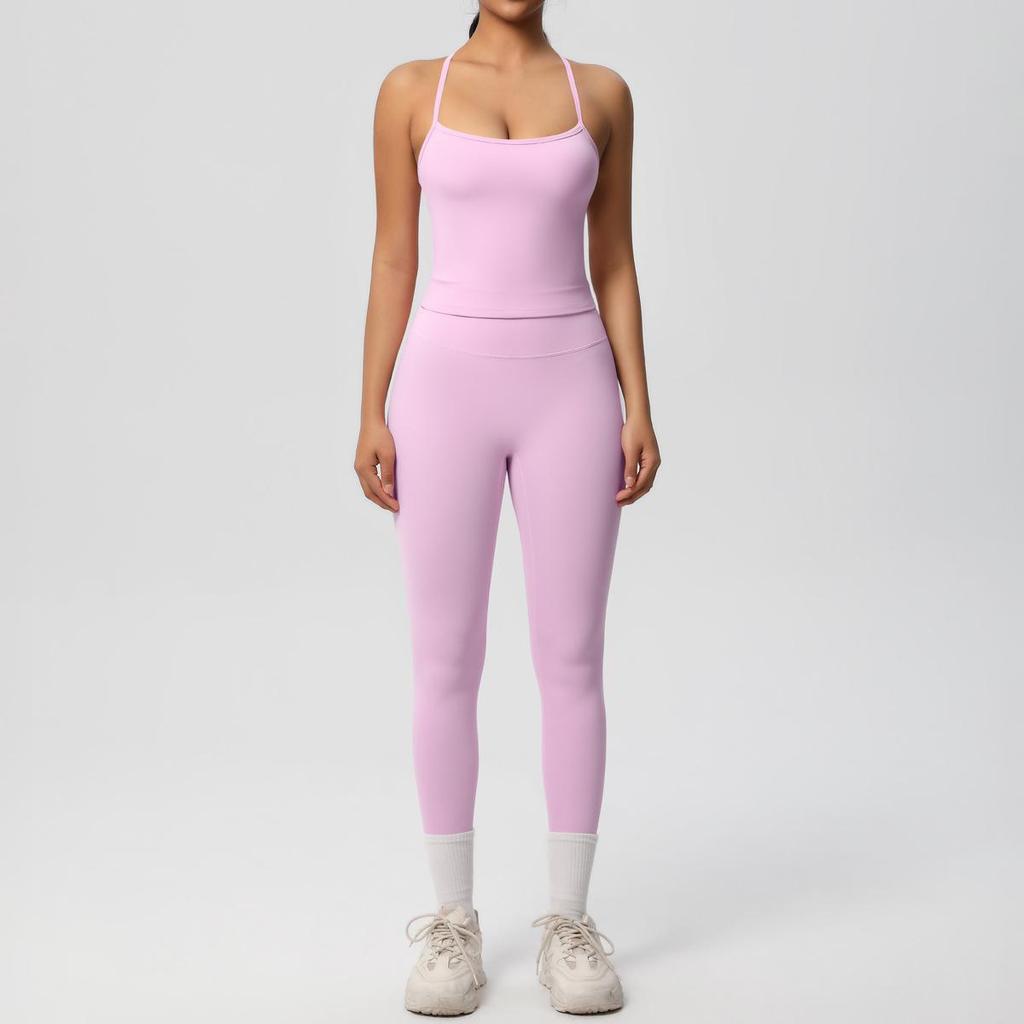 Seamless Nude Double-Sided Brushed Yoga & Running Set