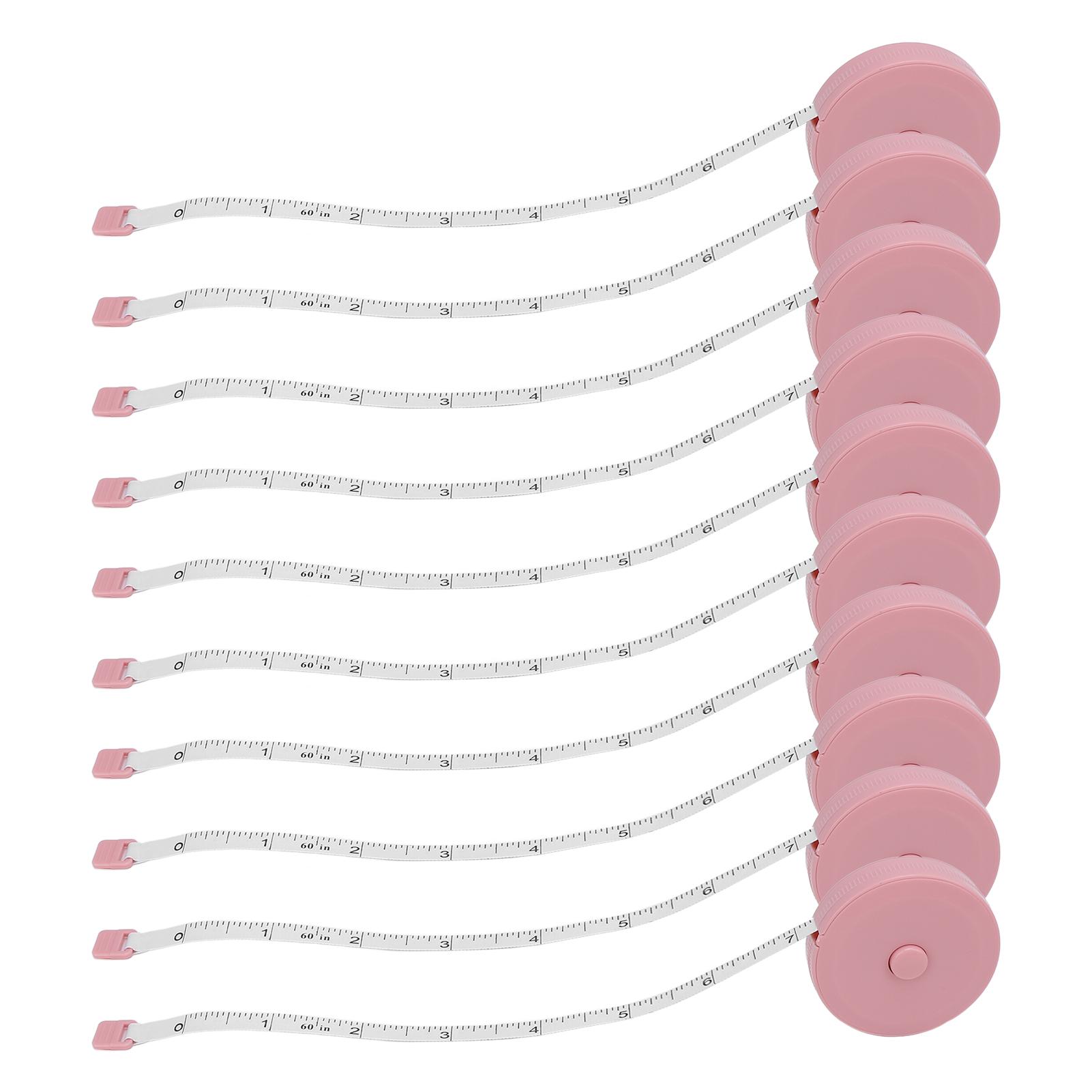 

10Pcs Retractable Tape Measure 1.5m Portable Body Measuring Tape for Sewing Cutting Knitting