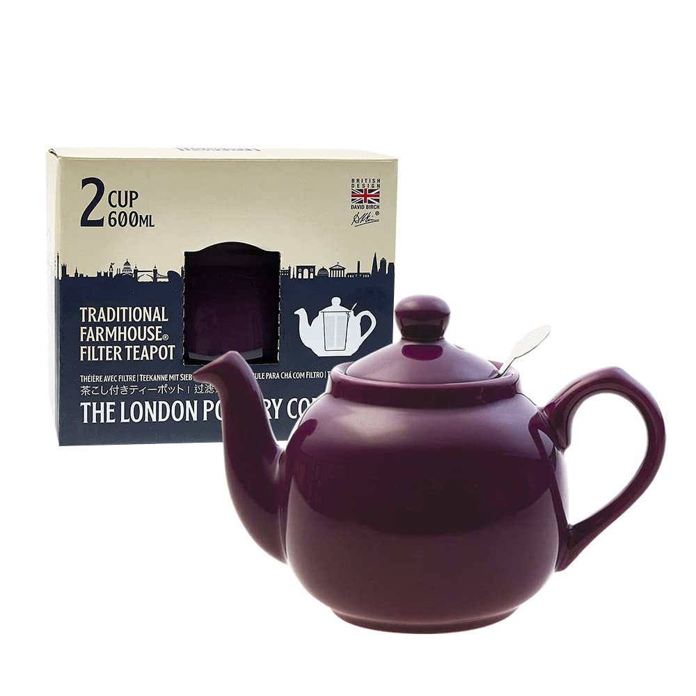 London Pottery Farmhouse Teapot, 2 Cups, Italian Plum