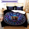 Cyberpunk Harmony Wave Pattern Bedding,Quilt Set Quilt Cover Pillowcase Home Birthday Gift (1 * Duvet Cover + 2 * Pillowcase, Without Core)