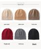 2024 Autumn/Winter Pure Cashmere Rhombus Knit Hat with Ear Protection - Versatile and Warm.
