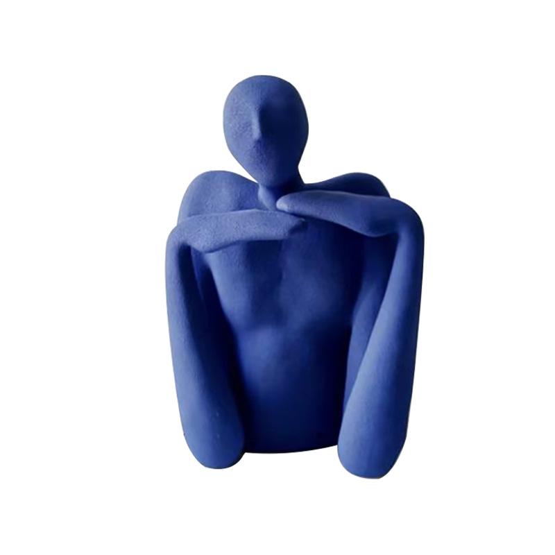 Minimalistyczne artystyczne ozdoby postaci do pokoju dziecięcego, miękkie wyposażenie domu, pokoje modelowe w hotelu, kreatywne ozdoby postaci podpierających brodę