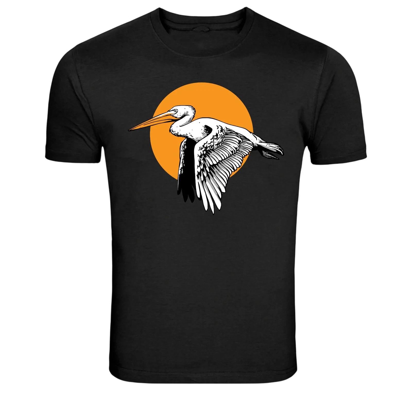 Flying Pelican Sunset Nature Bird Graphic T-Shirt XXXXL