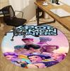 KPop Demon Hunters Pattern Round Rug, Indoor/Outdoor Mat, for Picnic, Gameroom, Bedroom, Office, Living Room, Home Decor Carpet, Birthday Gift