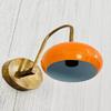 Mid-Century Modern Orange Wall Sconce  Retro Brass Light Fixture Inspired Wall Lamp