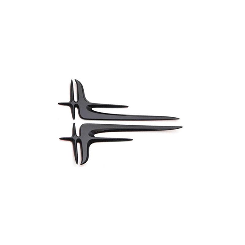 

For Mercedes Benz fender side angel wing labels C-class E-class C200L extended version refit accessories pair decals stickers small 18.5cm