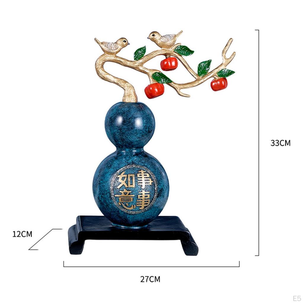 Gourd Statue Collectible Crafts Ornament Fortune Handmade Figurines for Desktop Furnishing Interior