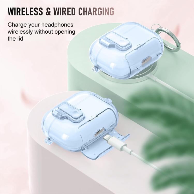For AirPods Pro 2 XDcase Clear TPU Auto Pop-Up Earbud Case with Holder