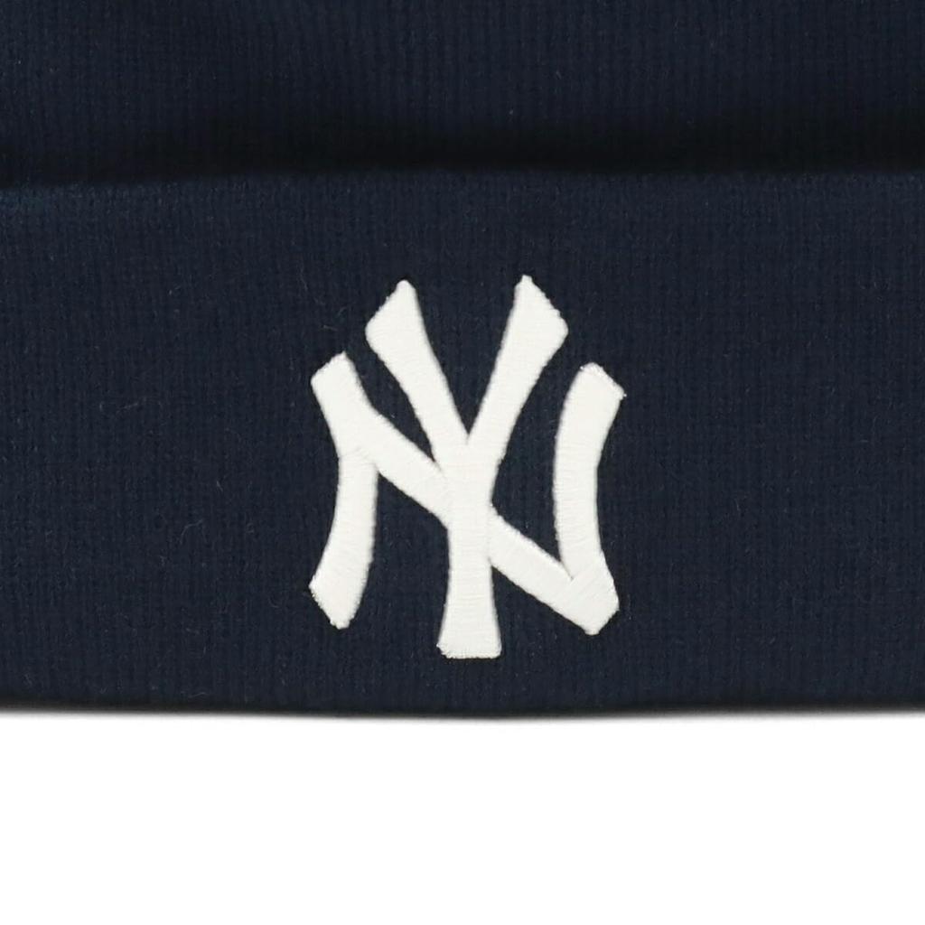 New Era MLB ONSPOTZ Exklusiv NY Marineblau Kostenlos Bommel Rippbündchen Strickmütze mit Bommel New York Yankees Bommeln,