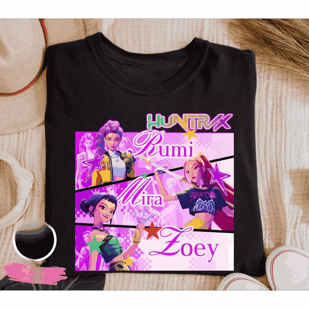 25 Kpop Demon Hunter Saja Boys T-shirt Harajuku O-neck Casual Anime Man and Women Kids Gifts Y2K Fashion Rock and Roll Tops Tee