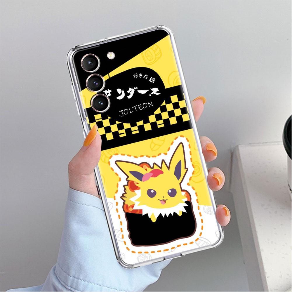 

Прозрачный чехол для Samsung Galaxy S22 S20 FE S21 S10 S9 Plus Note 20 Ultra 10 Lite, прозрачный чехол для телефона с рисунком Покемона, суши Samsung Note 9