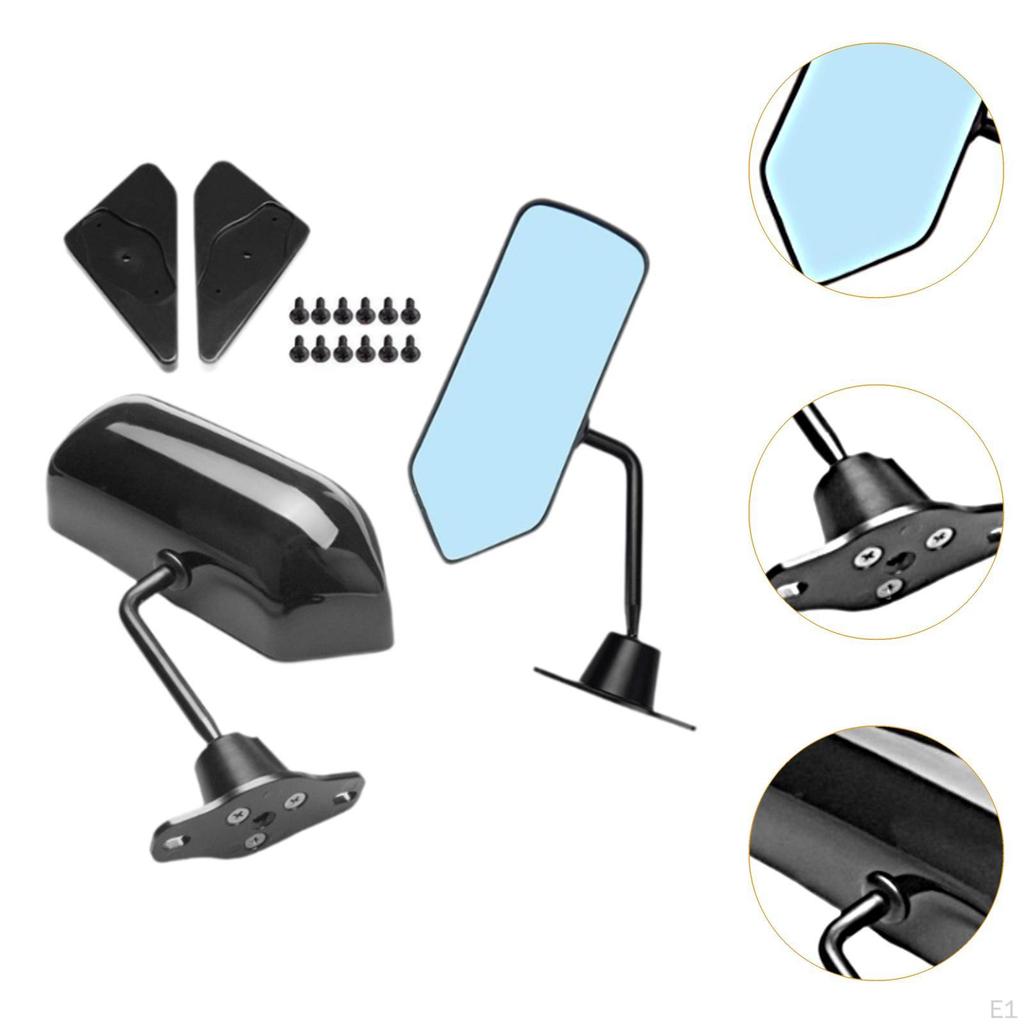 2x Side Mirrors F1 Type with Blue Glass Manual Door Mirror for Auto SUV