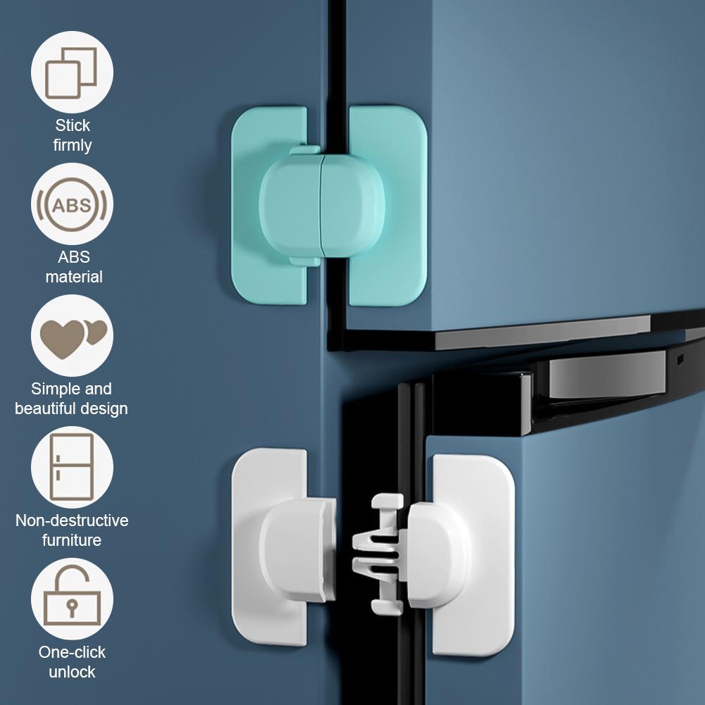 Refrigerator Lock Safety Lock Baby Door Buckle Lock Fixed Buckle Refrigerator Anti Opening Buckle Refrigerator Door Not Closing Tightly Auxiliary Lock