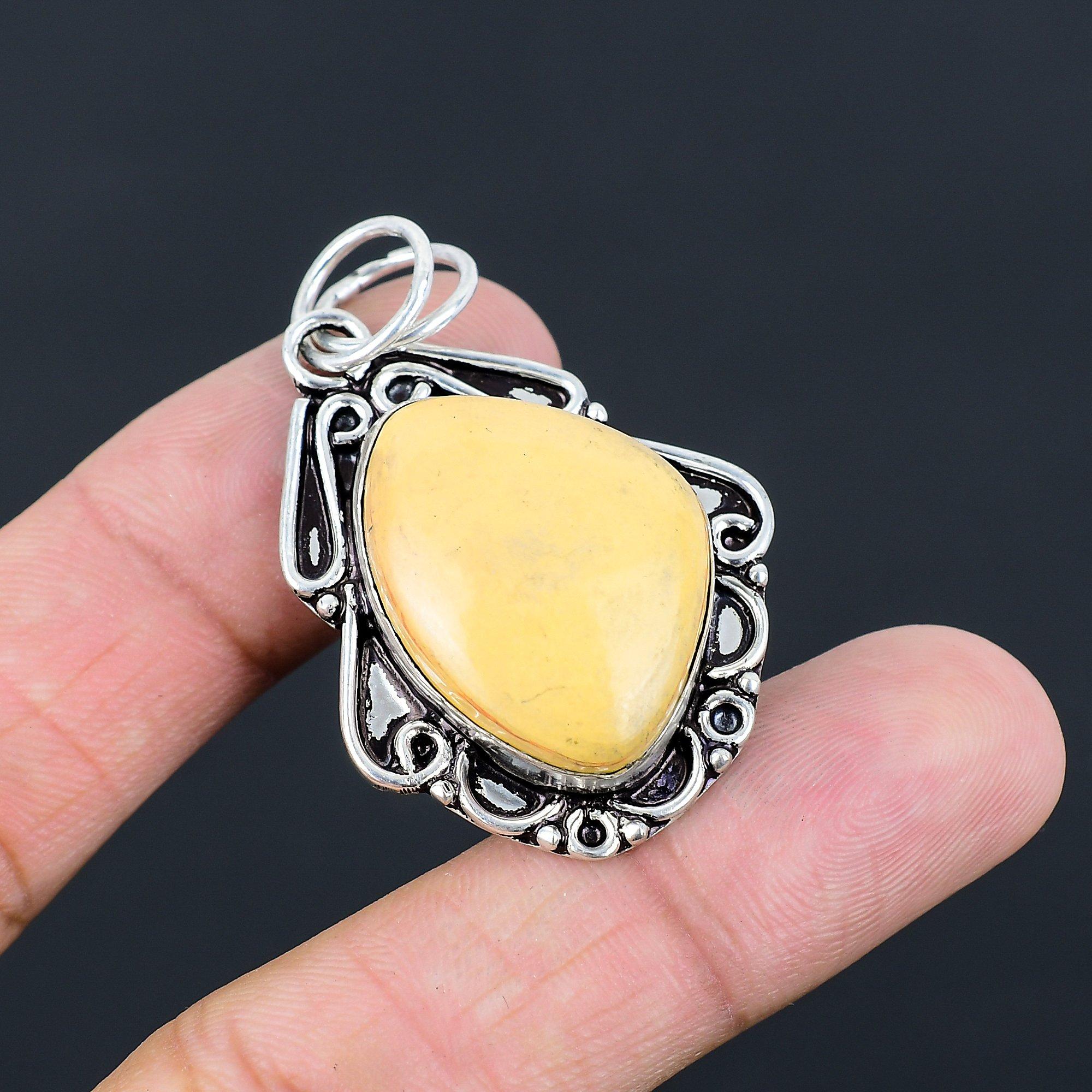 

Natural Maligano Jasper 925 Silver Bezel Sister Birthday Wedding Pendant Jewelry