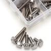132pcs Stainless Steel Hexagonal Flange Bolt and Nut Set, M5, M6, M8 Flange Bolts and Nuts, Flange Plate, for DIY Projects.