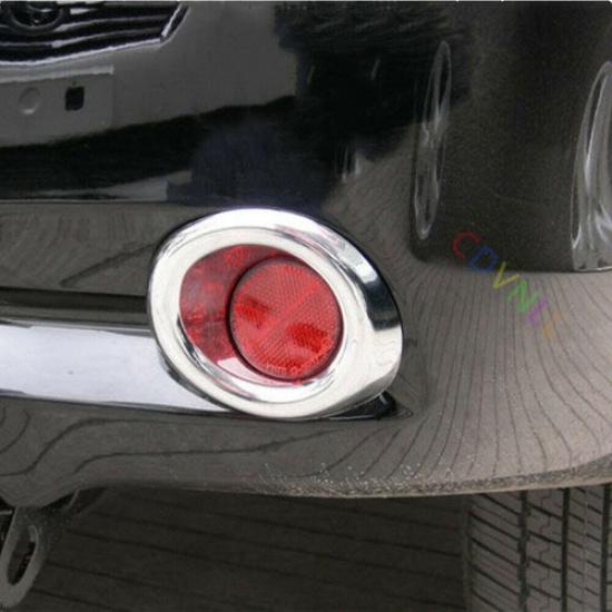 Chrome Rear Fog Light Lamp Cover Trim For Toyota Highlander 2008-2010