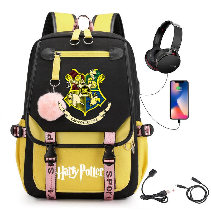 3 Piece School Backpack Set for Students Large Capacity Oxford Cloth Schoolbag with Shoulder Strap and Pencil Case