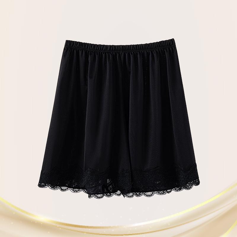 Women's Summer Ice Silk Lace Shorts - Anti-Exposure, Loose, Plus Size Pajamas, 2026 Collection