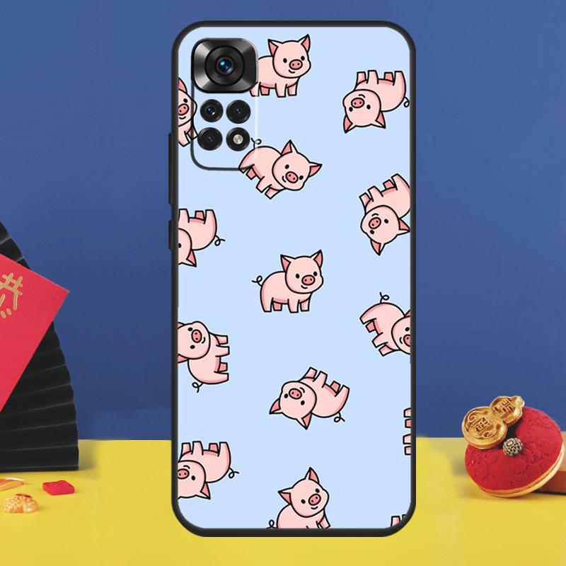 Kawaii Pig Case For Xiaomi Redmi Note 14 Pro 12 11 10 13 15 Pro Plus Redmi 15C 13C 10C 12C 14C 15 Cover