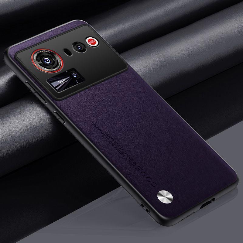 

PU Leather Case For ZTE Nubia Z80 Ultra Z70Ultra Z70S Z60 Z50 Ultra Z50s Pro Protective Cover Anti-falling Phone Shell Fundas ZTE nubia Z70S Ultra темно-фиолетового
