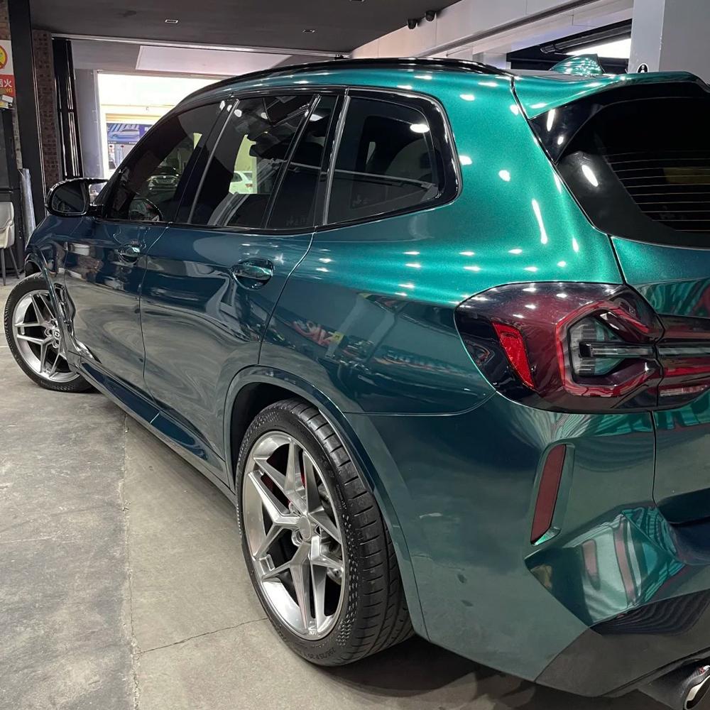 Car PET Metal Paint Royal Green Vinyl Film Car Wrap Decal With Air Release Motorcycle Auto Interior Exterior Decor Accessories