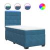Maison Exclusive - Sommier à lattes de lit avec matelas bleu 90x190 cm velours