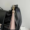 Handmade Tassels Keychain Bag Charm Stylish PU Leather Tassels Keychain Pendant With Metal Rings For Secure Attachment