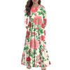 Girls' Maxi Dress Casual Holiday Dresses - Long Sleeve Dress With Pockets For 4-14Y
