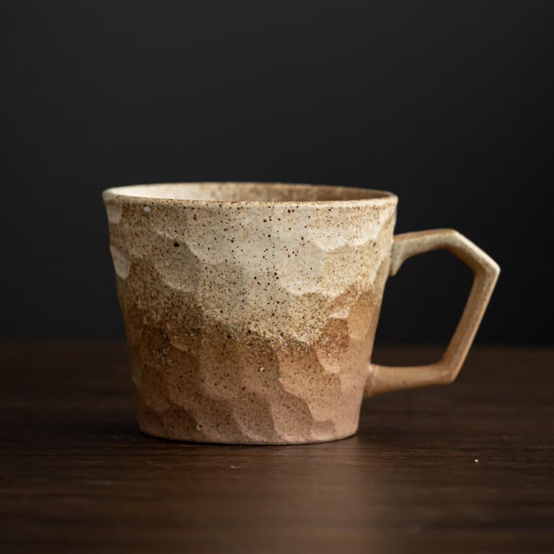 Shangqi Rough Pottery Hand-Faceted Ceramic Mug