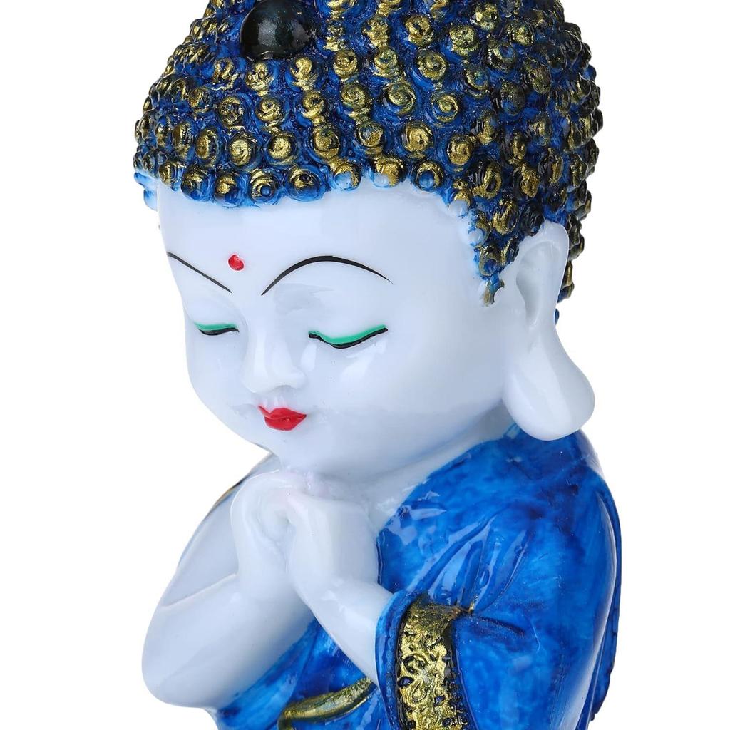 Polyresin Buddha Idol Decorative Showpiece Little Baby Monk Buddha, Showpiece for Home Decor Car Dashboard