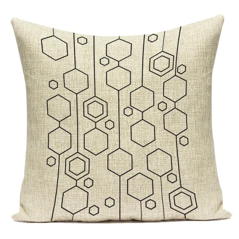 Modern Geometry High Quality Cushion Cover Throw Pillow Polyester Car Sofa Bed Home Decor Triangle Arrow Printed Pillow Case