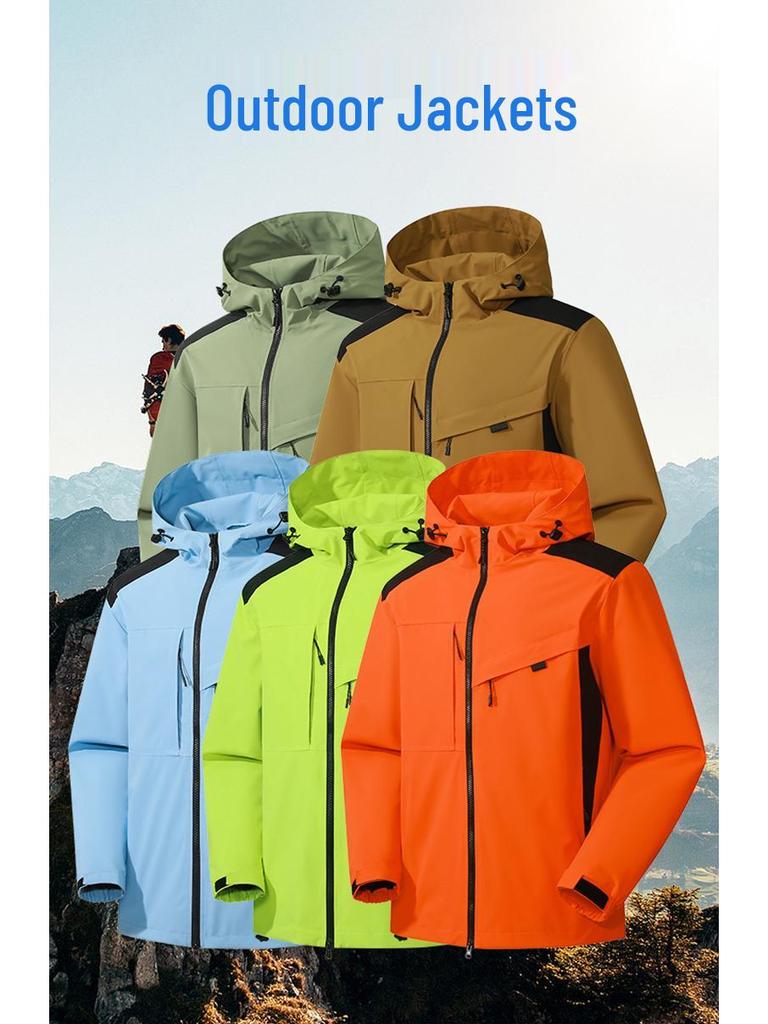 Unisex Waterproof Windproof Softshell Jacket - Breathable Outdoor Mountaineering Windbreaker