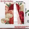 2D FLAT PRINTING 2pcs Curtains (Without Rod) Floral Peony Arrangement Modern Fashionable Curtainments during the Valentine is