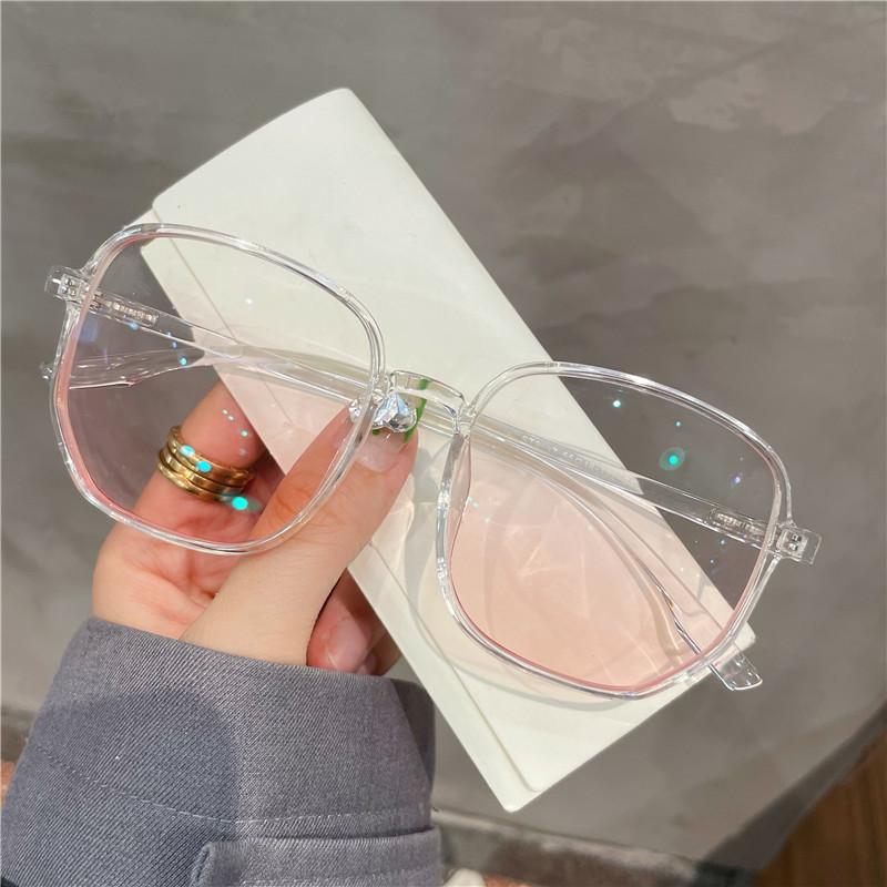 Anti Blue Light Near Sighted Glasses New Women Powder Blusher Glasses Moisture Resistant UV Large Frame Thin Face Myopia Eyewear