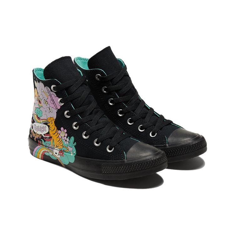 Converse Chuck Taylor All Star High Top Canvas Sneakers Unisex Sneakers Schwarz Pink 171271C